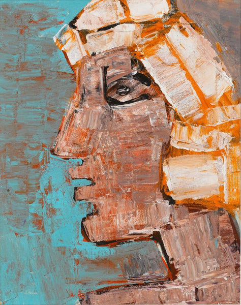 Young Boy - Maqbool Fida Husain - Portrait Painting - Posters