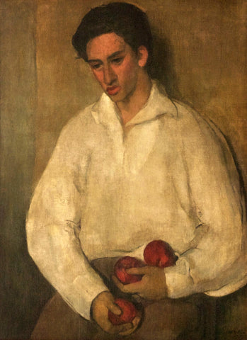 Young Man With Apples (Boris Taslitzky) - Life Size Posters by Amrita Sher-Gil