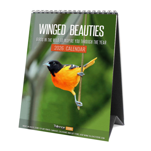 Desk Calendar 2026 - Winged Beauties, Birds