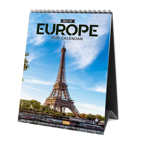 2026 Desk Calendar - Best Of Europe by Tallenge Store