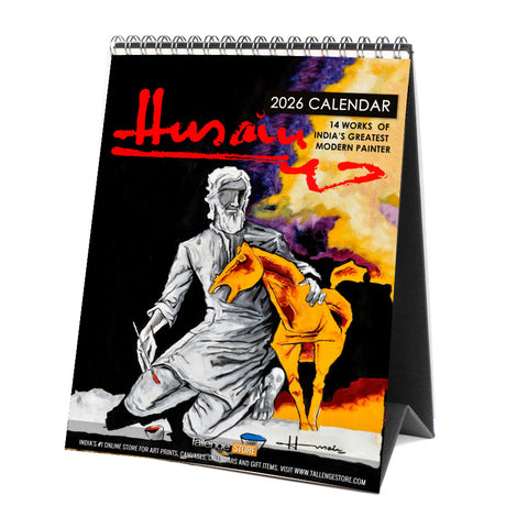 2026 Desk Calendar - M F Husain - Art By Indian Master by Tallenge Store