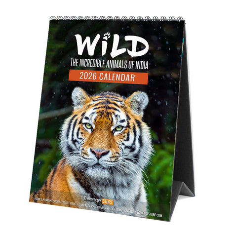 Desk Calendar 2026 - Wildlife, Incredible Animals of India by Tallenge Store