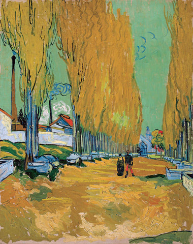 Les Alyscamps Falling Leaves by Vincent Van Gogh