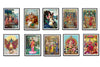 Set of 10 Best of Raja Ravi Varma Spiritual Deities Paintings - Framed Poster Paper (12 x 17 inches) each