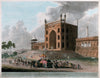 Eastern Gate of the Jama Masjid Delhi - William Daniell - Vintage Orientalist Aquatint of India - Framed Prints