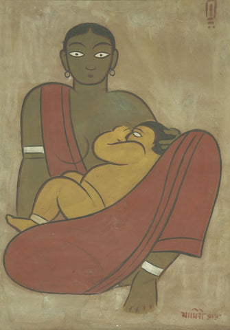 Jamini Roy - Mother And Child by Jamini Roy