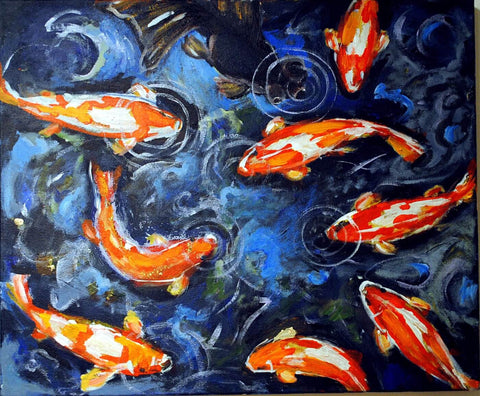 Fishes in a Pond - Canvas Prints