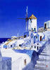 Azure Blues Of Santorini - Framed Prints