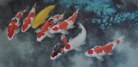 Koi Fishes Art - Canvas Prints