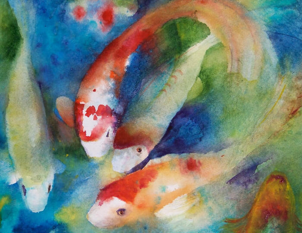 Koi Fishes Art - Framed Prints