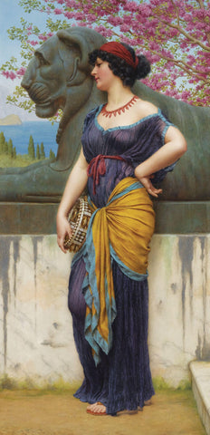 In The Grove Of The Temple Of Isis , 1915 - John William Godward - Canvas Prints