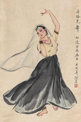 Untitled - Sketch Of A Woman Dancing - Posters by Tallenge Store