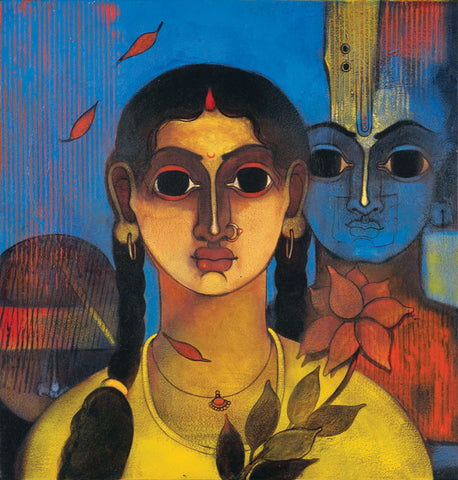 Indian Contemporary Art - Radha Madhav by Angele Hammonds