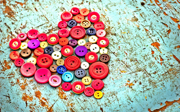 Best Gift for Valentine's Day - Heart Buttons - Framed Prints