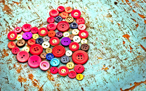 Best Gift for Valentine's Day - Heart Buttons - Canvas Prints