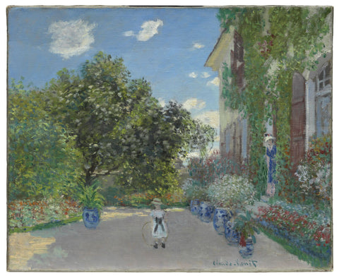The Artists House at Argenteuil (La Maison de lArtiste à Argenteuil) – Claude Monet Painting – Impressionist Art by Claude Monet 