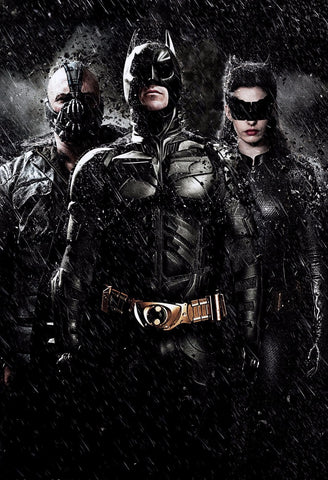 Batman: The Dark Knight Rises Movie Promotional Artwork - Large Art Prints by Joel Jerry