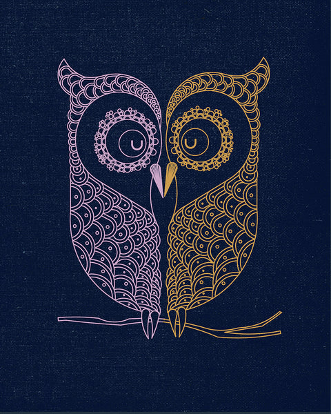 Best Gift for Valentine's Day - Owl Love - Large Art Prints