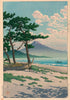 Pine Trees On The Beach With Mount Fuji - Kawase Hasui - Japanese Woodblock Ukiyo-e Art Painting Print - Art Prints
