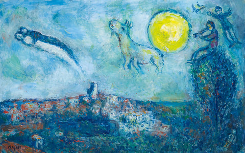 Sun in the sky of Saint-Paul - Posters by Marc Chagall