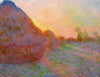 Claude Monet - Grainstack (Sunset) - Canvas Prints
