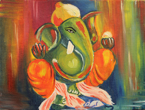 Lotus Ganesha - Canvas Prints