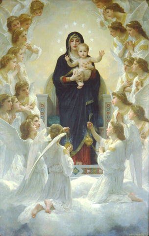 Virgin Mary with Angels - Large Art Prints by Sina Irani