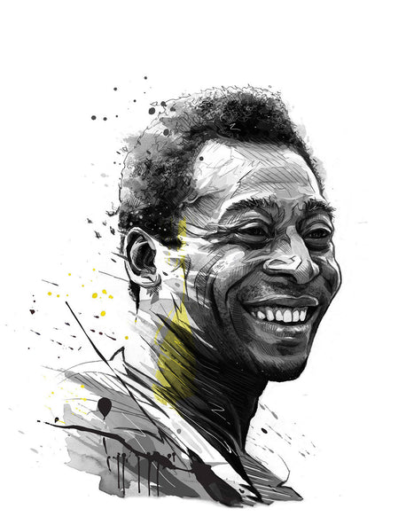 Spirit Of Sports - Digital Art - Soccer Superstar - Pele - Framed Prints