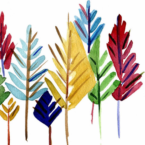 Leaves in Christmas Colors - Framed Prints