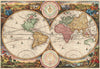 Decorative Vintage World Map - Werelt Caert. - Stoopendal - 1663 - Framed Prints
