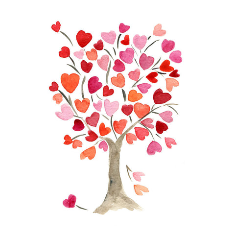 Heart Tree Painting - Framed Prints