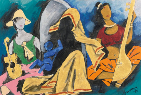 MF Hussain - Mother Teresa by M F Husain