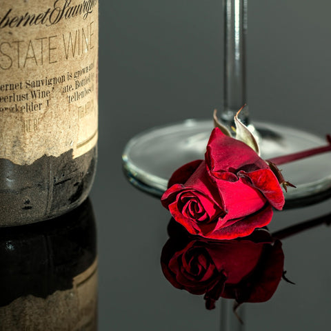 Rose and Wine - Large Art Prints