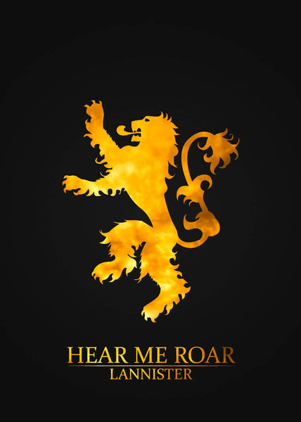 Game of Thrones TV Show Fan Art - House Lannister - Canvas Prints