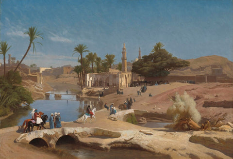 View of Medinet El-Fayoum - Jean Leon Gerome by Jean Leon Gerome