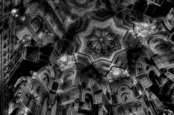 Ceiling In Black And White - Canvas Prints