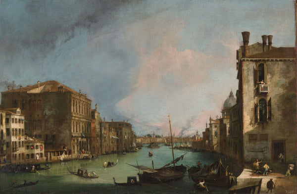 The Grand Canal In Venice With The Rialto Bridge - Canvas Prints