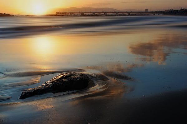 Sunset At The Mirror - Large Art Prints