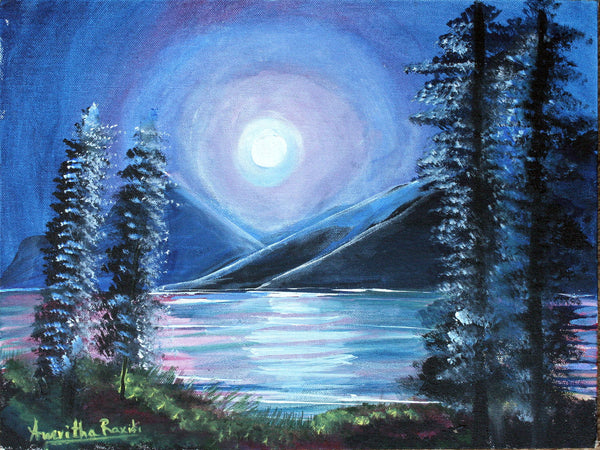 Bluemoon In Winter by Amritha Raxidi | Tallenge Store | Buy Posters, Framed Prints & Canvas Prints
