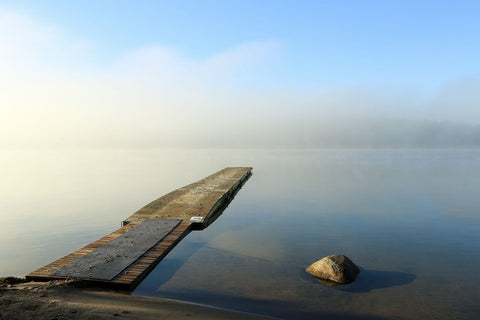Jetty In Fog - Canvas Prints by Studio Max