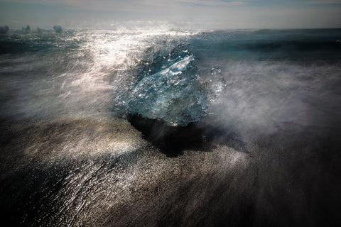 Ice On Black Beach - Posters