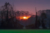 Purple Sunset On Crema's River Park - Art Prints