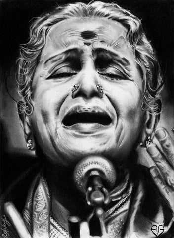 M. S. Subbulakshmi - Canvas Prints by Aakash Ramesh