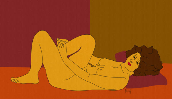 Woman Relaxing - Canvas Prints