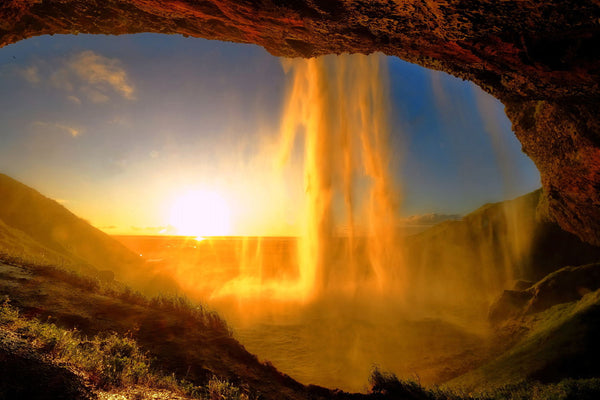 Golden Moment @Seljalandsfoss - Framed Prints