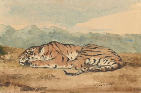 Royal Tiger - Large Art Prints by Eugène Delacroix