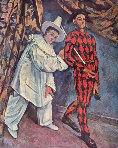 Pierrot and Harlequin - Posters by Paul Cézanne
