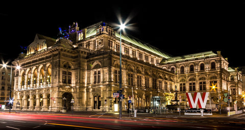 Vienna Opera At Night - Canvas Prints