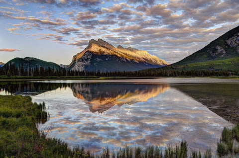 Mt. Rundle Reflection - Posters by J. Philip Larson Photography