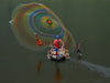 Spreading A Fish Net And Jump - Life Size Posters